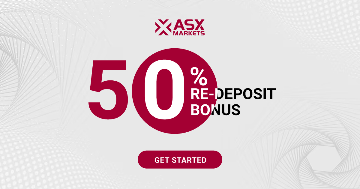 ASX Markets offeres a Forex 50% Re-Deposit Bonus